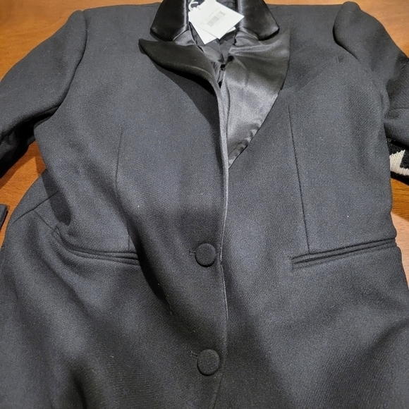 Anine Bing Selena Long Coat Black L NWT - Picture 6 of 11